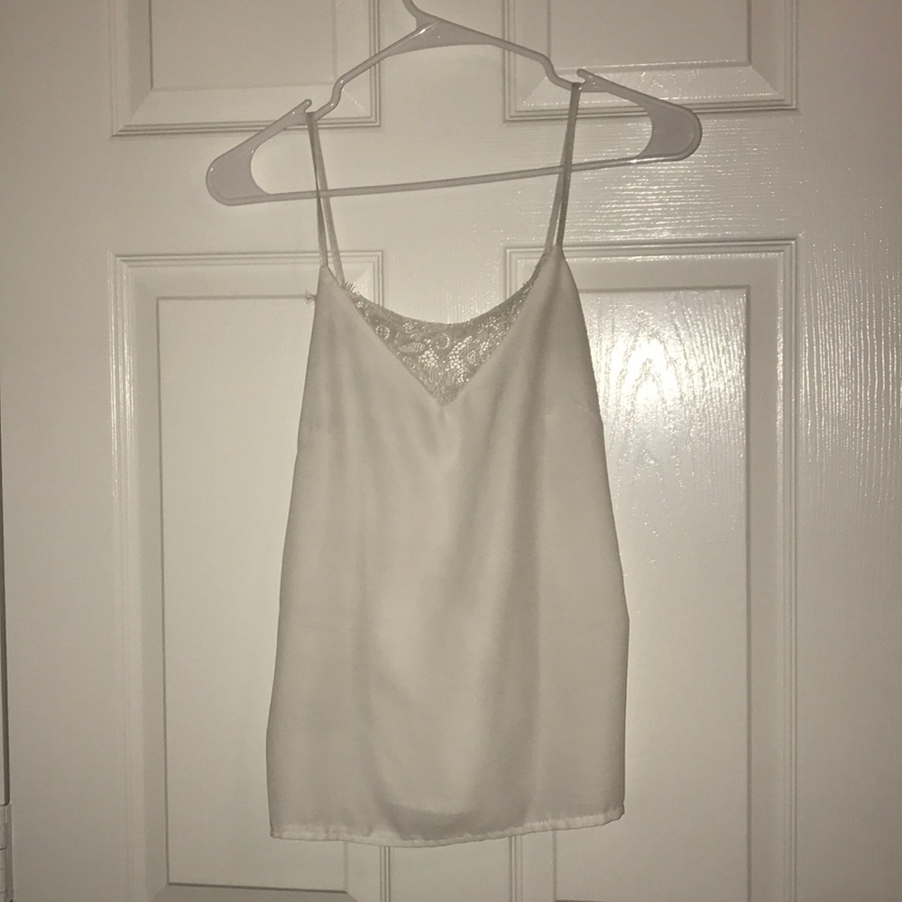 white cami with lace